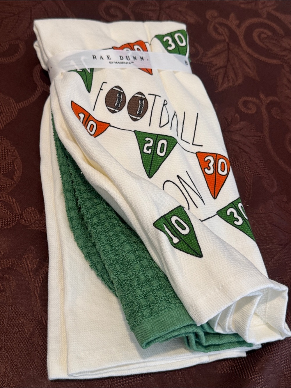 🏈 Rae Dunn Football Season Kitchen Towel Set (3) - Picture 4 of 6